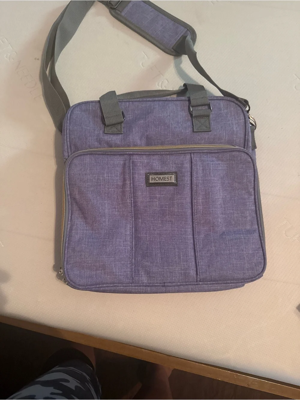 Purple Men's Travel Tote Bag